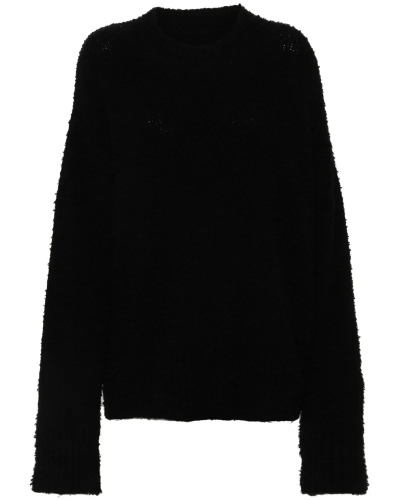 Uma Wang Kaschmir-Pullover mit hohem Kragen Black