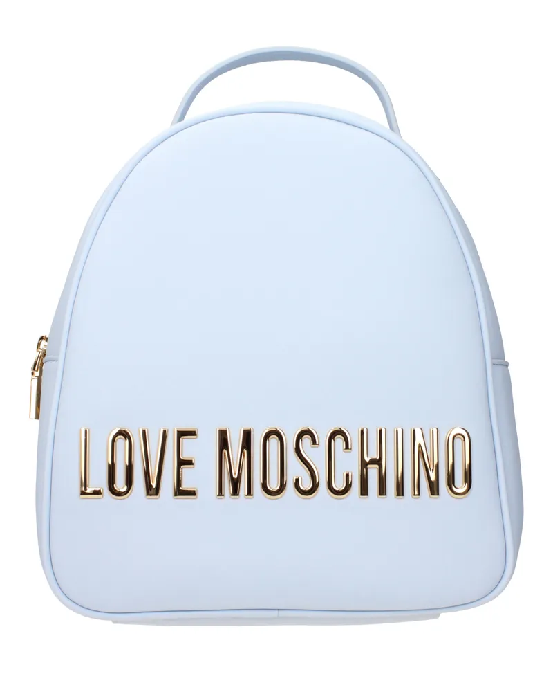 Moschino Rucksäcke und Beutel, umweltfreundlich, für Damen, Polyurethan, Himmelblau -