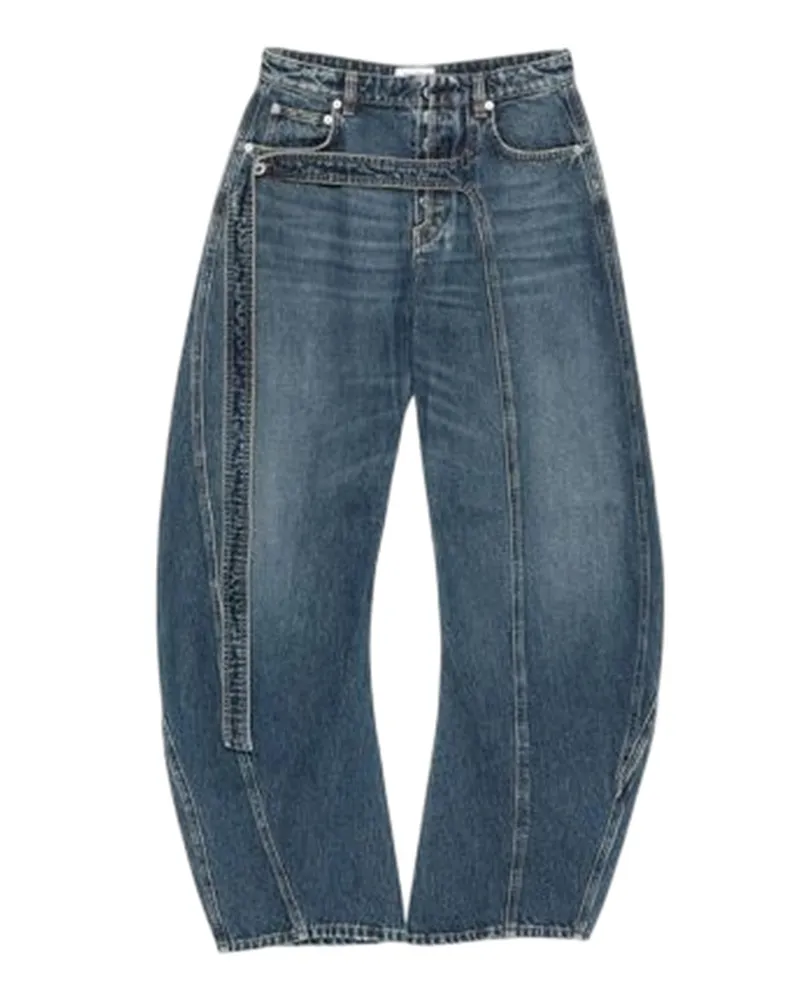 Jean Paul Gaultier niedrige Taillenjeans mit vorderem Riemendetail 57