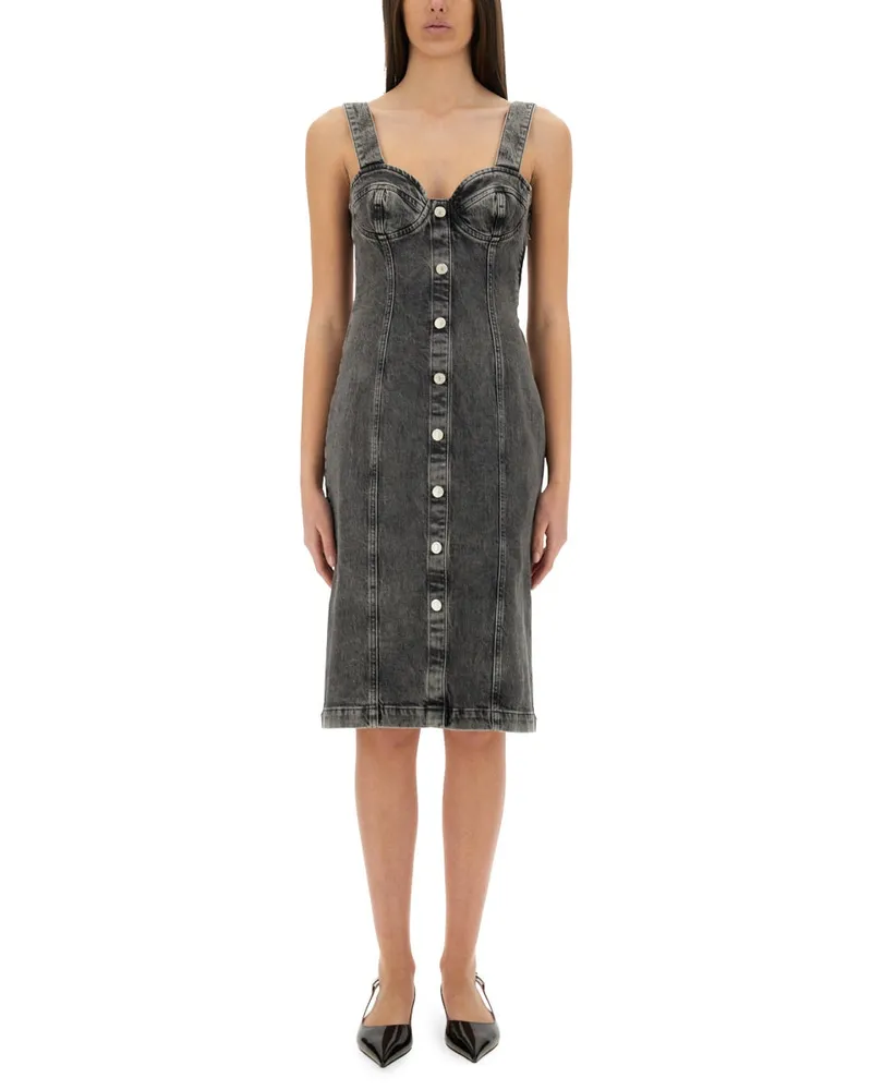 Moschino Denim Midi Kleid Grey