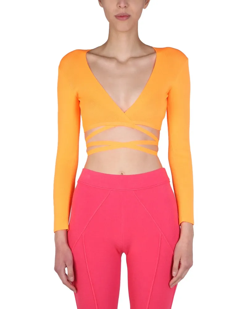 MSGM Top beschnitten Orange