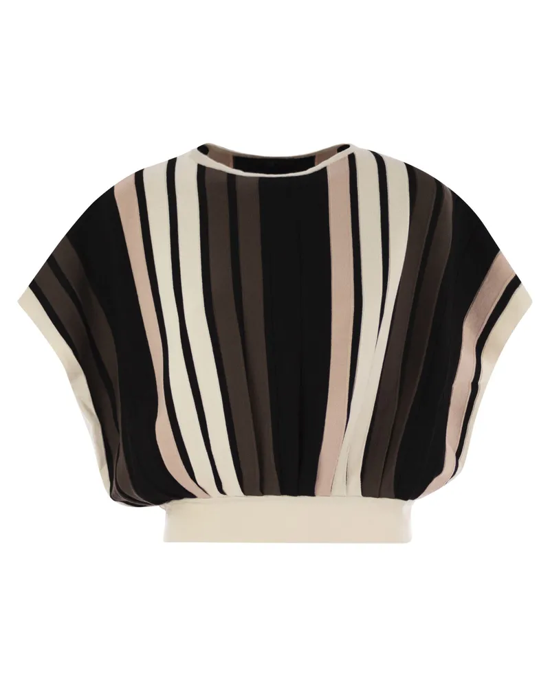 Weekend Max Mara Wochenende Max Mara Pegola Stretch Viskose Falten -Trikot Multicolor