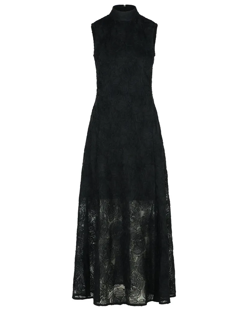 ROTATE Birger Christensen Drehen Sie 'Asyna' schwarzes Polyesterkleid Black