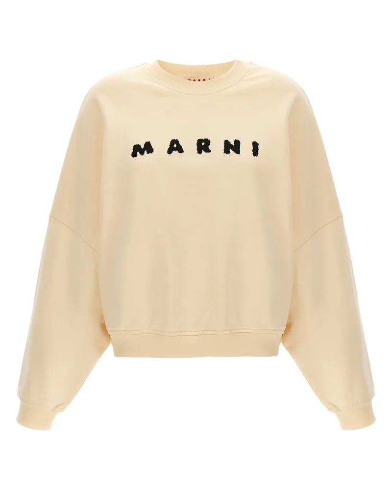 Marni Logo Print Sweatshirt White