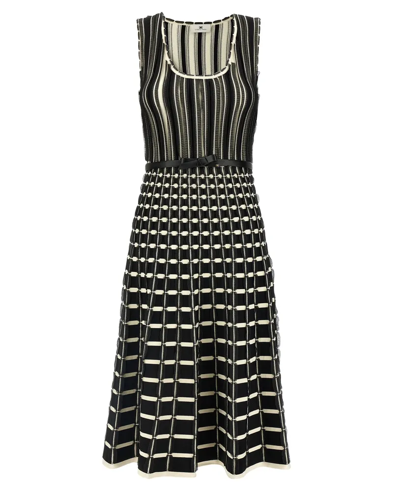 Elisabetta Franchi Organza Midi Kleid White