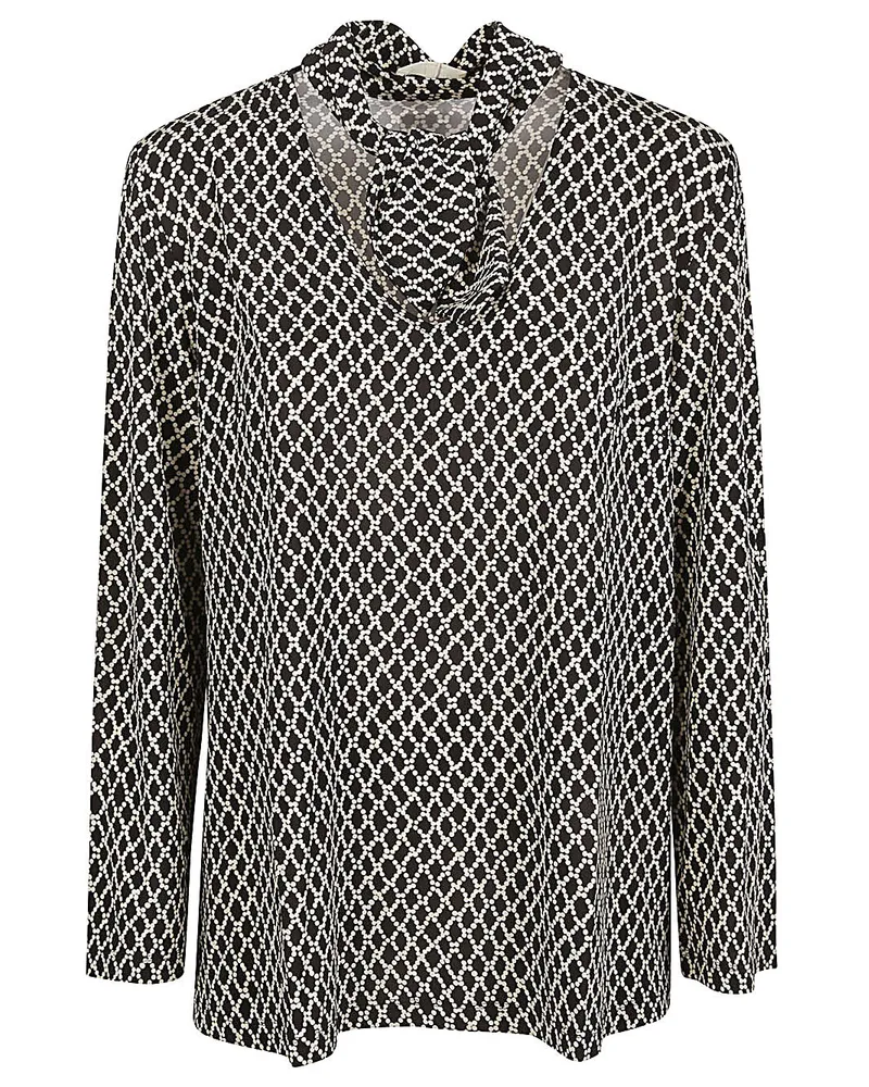 SIYU gedruckte Bluse Black