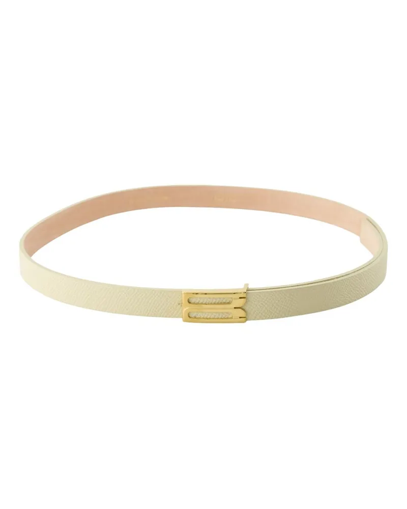 Victoria Beckham Micro Frame Belt  Leder Weiß White