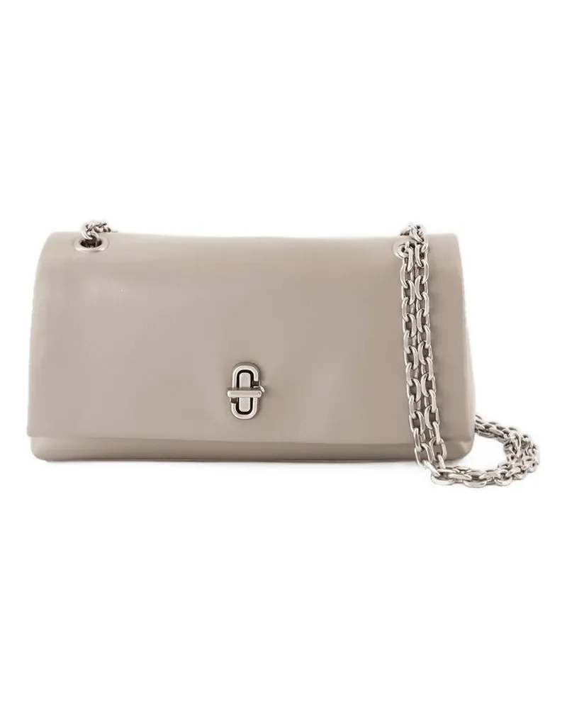 Marc Jacobs Brieftasche auf der Kette  Ledergrau Beige