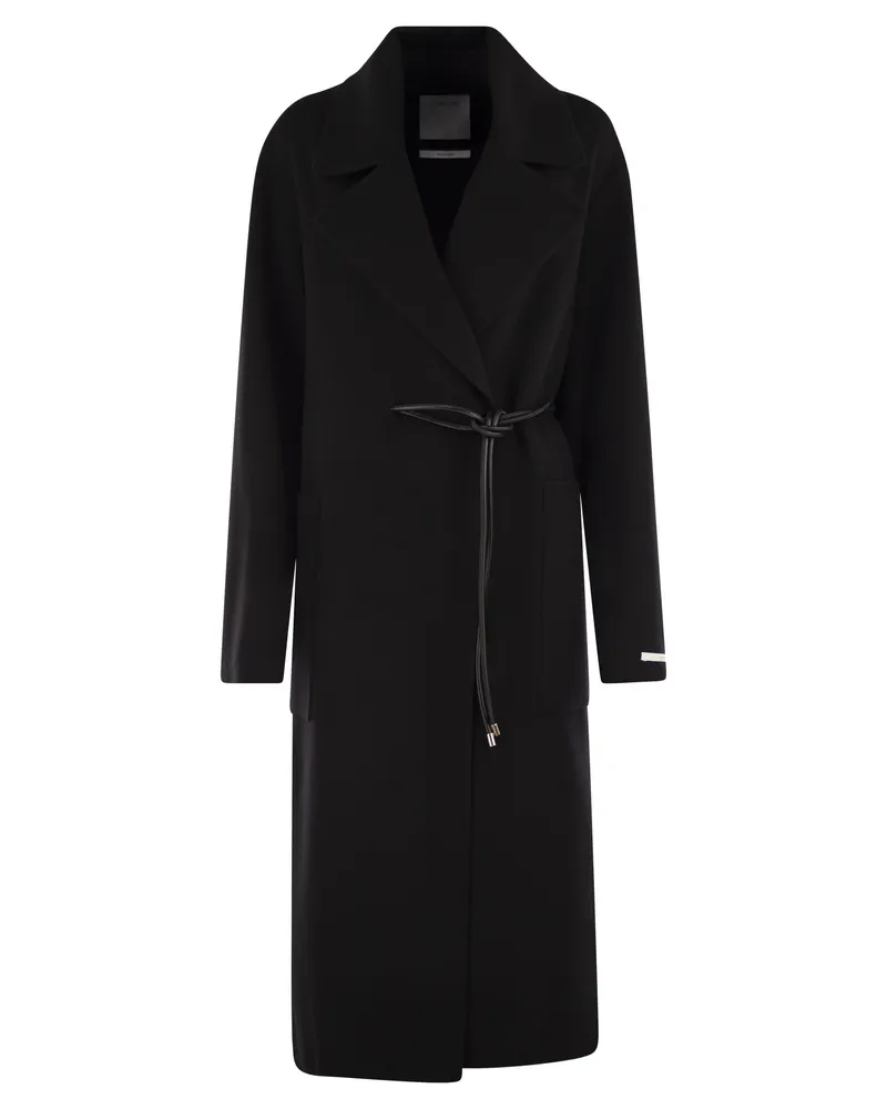 SPORTMAX Abate Double -Dressing -Kleidmantelmantel Black