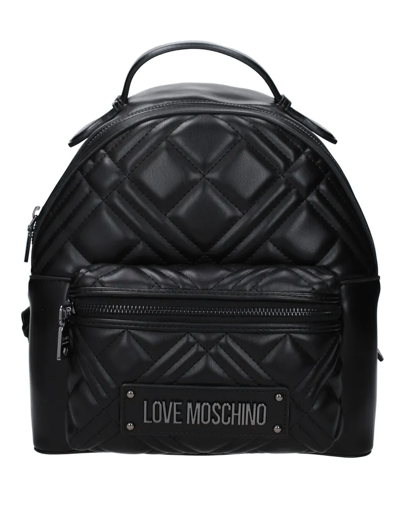 Moschino Rucksäcke und Beutel Damen Polyurethan Schwarz -