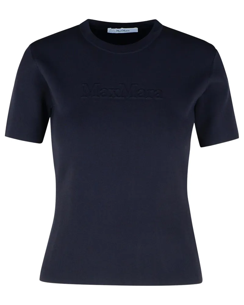 Max Mara Segale' schwarzer Viskose -Misch -T -Shirt Blue