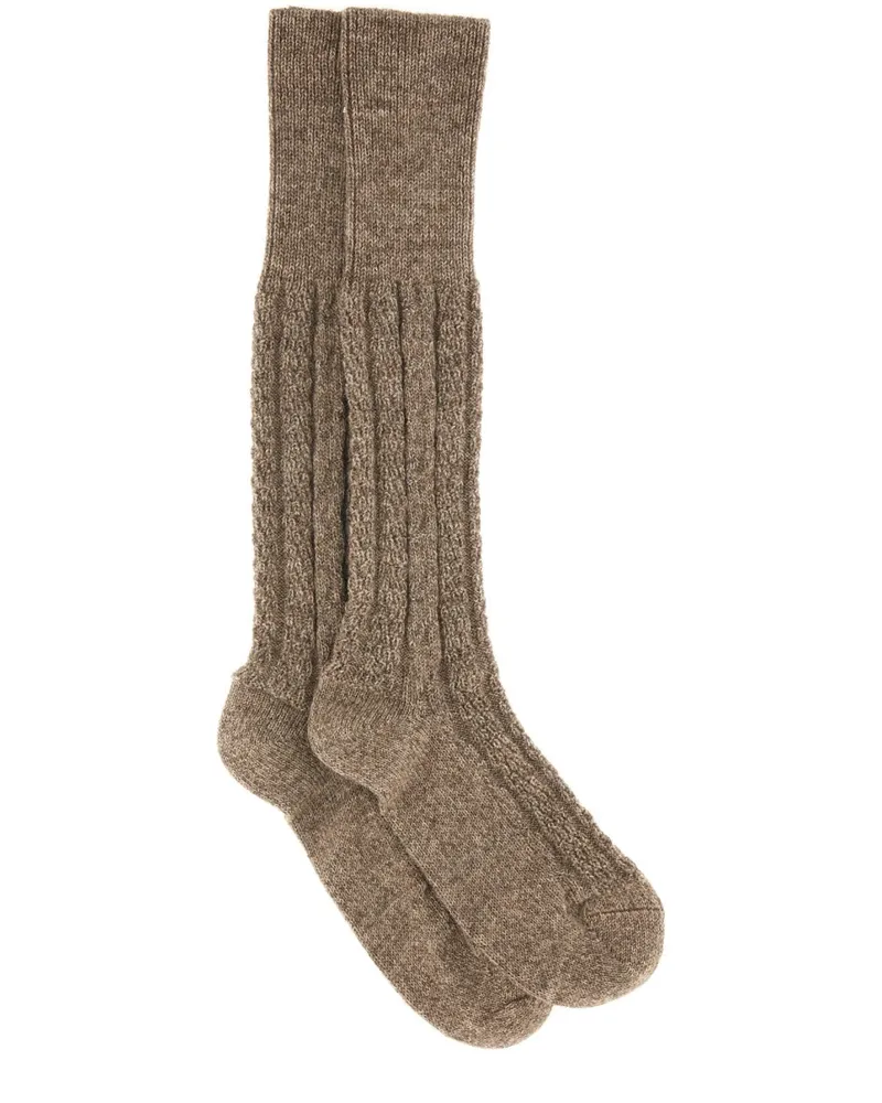Maison Margiela lange Socken Brown
