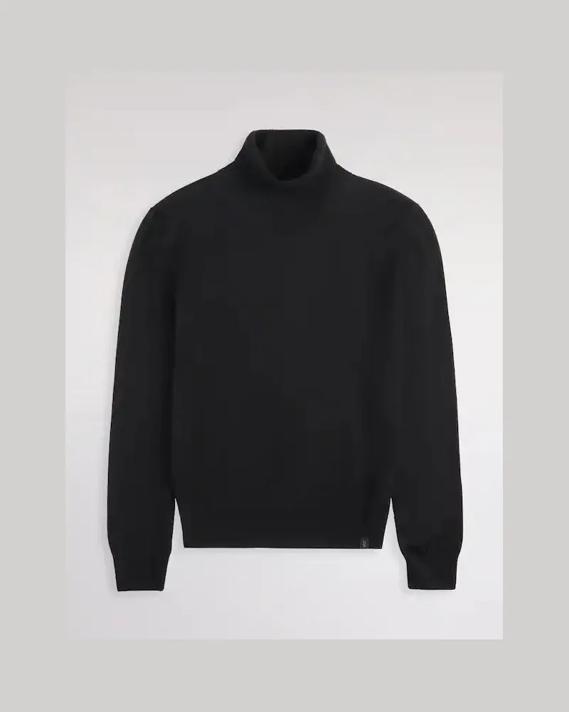 Fay Rollkragenpullover aus -Wolle Black
