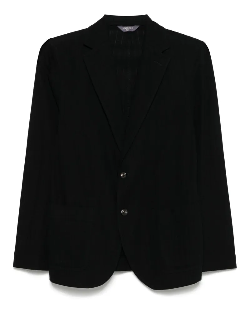 CIRCOLO 1901 Cotton Single Breasted Jacke Black