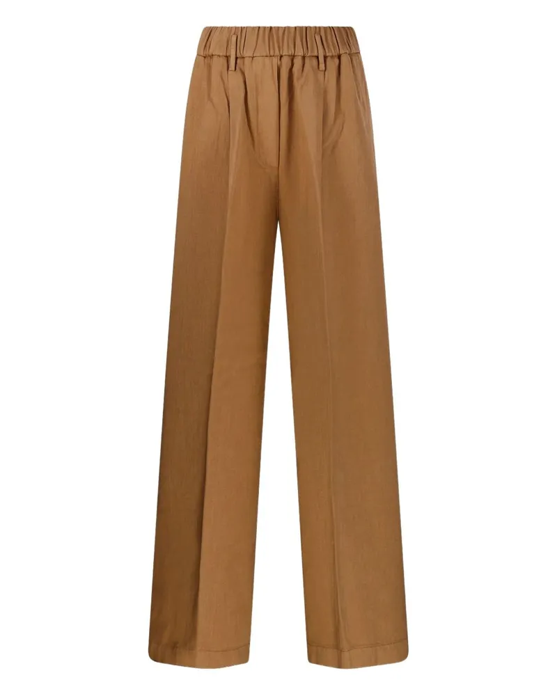 forte_forte Baumwollhose Marrone