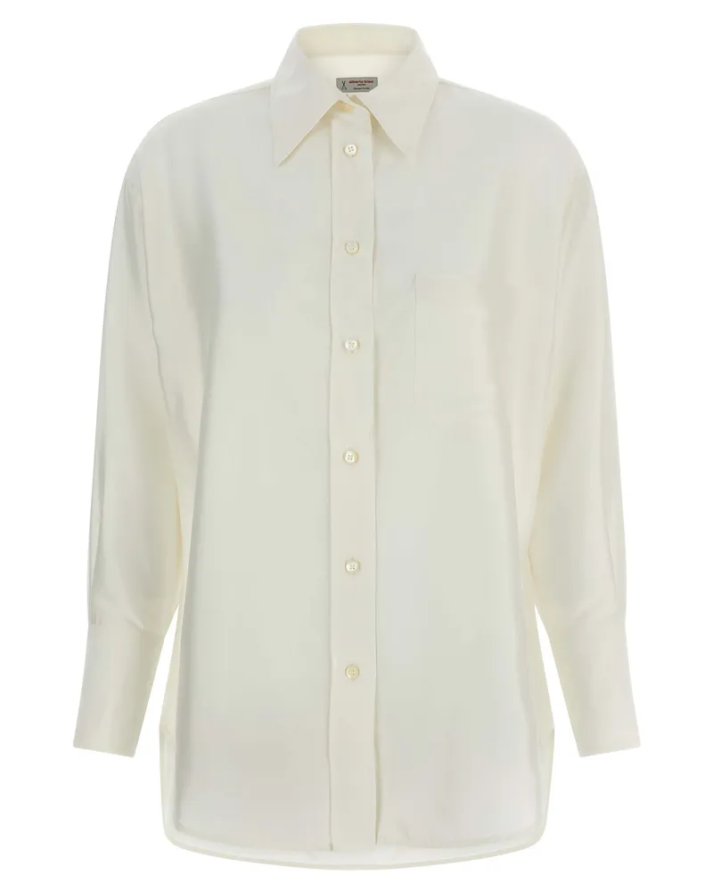 Alberto Biani Seidenhemd White