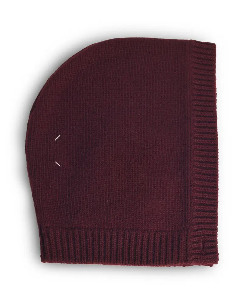 Maison Margiela Burgunderrote Kapuze aus Schurwolle von Bordeaux