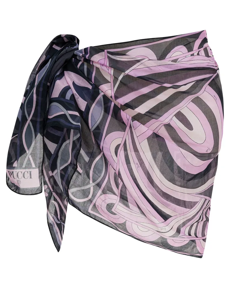 Emilio Pucci Pareo mit Iride-Print Black