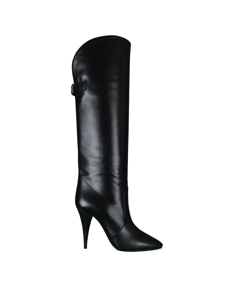 Saint Laurent Harper Stiefel Black