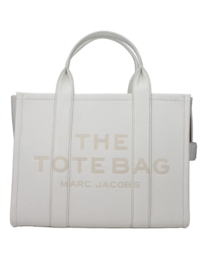 Marc Jacobs Handtaschen The Tote Bag Damen Weißes Leder/Baumwolle -