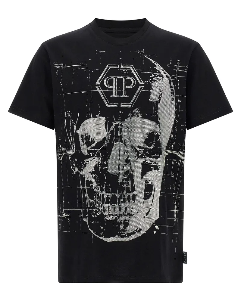 Philipp Plein Schädel Strass' T -Shirt Black