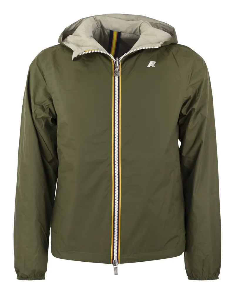 K-Way Jake plus reversible Kapuzenjacke Olive