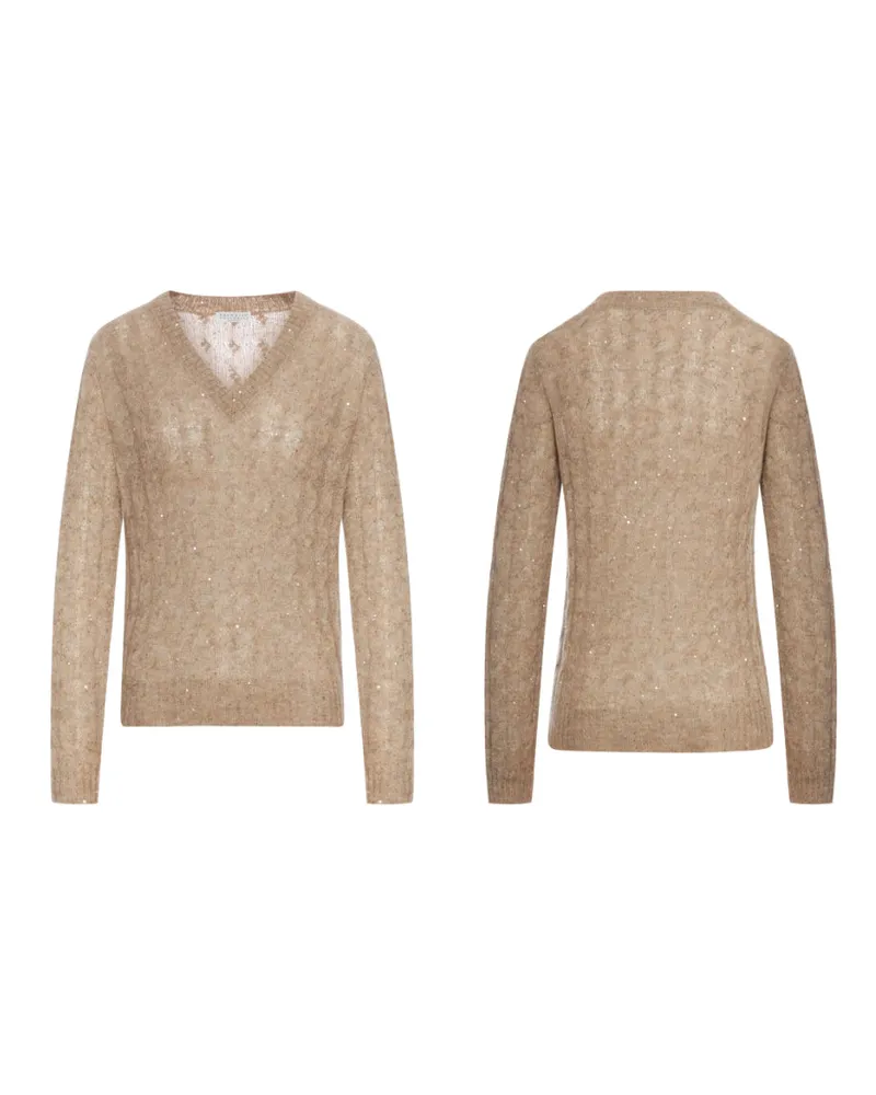 Brunello Cucinelli Pullover braun Brown
