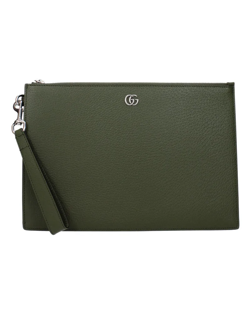 Gucci Marmont Pochette Herrens Grünes Leder -