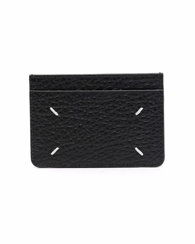 Maison Margiela Leder Kredithalter Schwarz