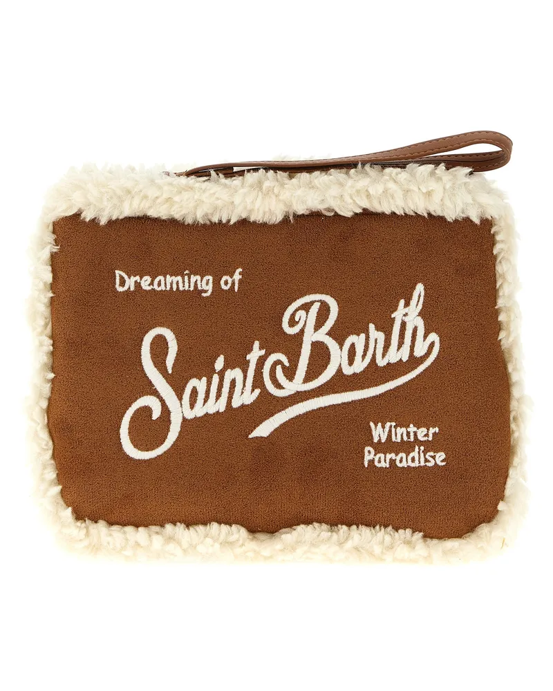 MC2 Saint Barth Aline Shearling' Clutch Brown