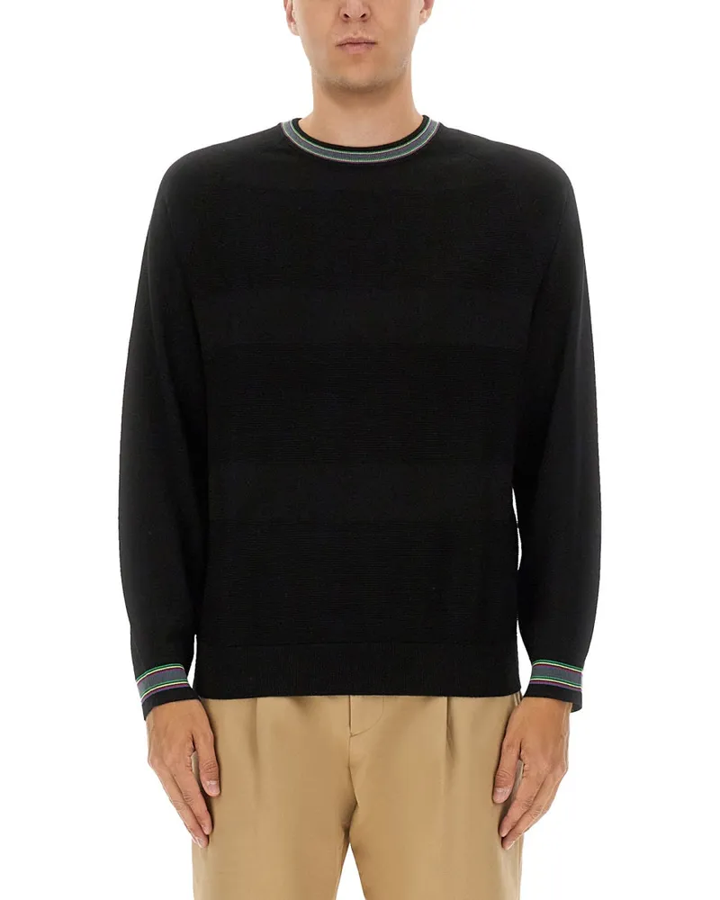 Paul Smith PS von Paul Smith Wool und Baumwollpullover Black