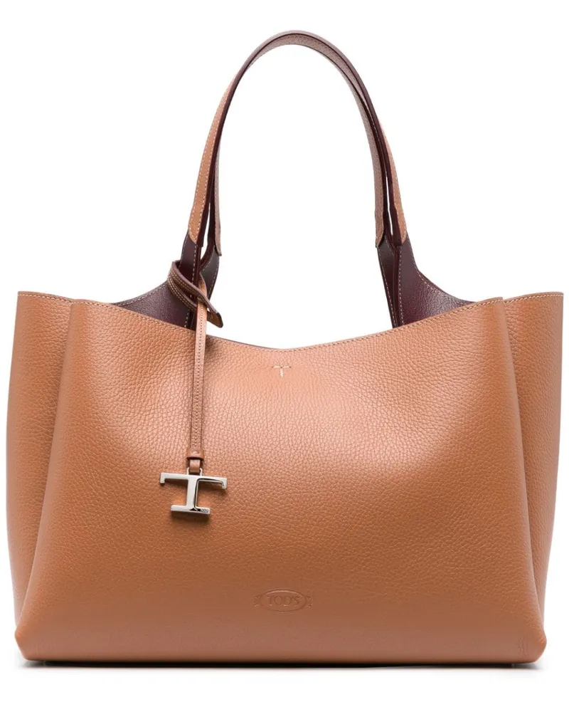 TOD'S s Mittelgroße Leder -Einkaufstasche Leather