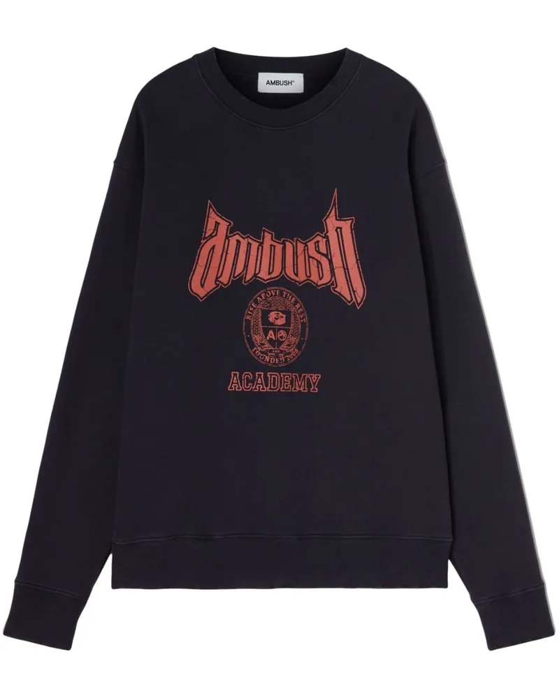AMBUSH Hinterhalt Logo Baumwoll -Sweatshirt Blue