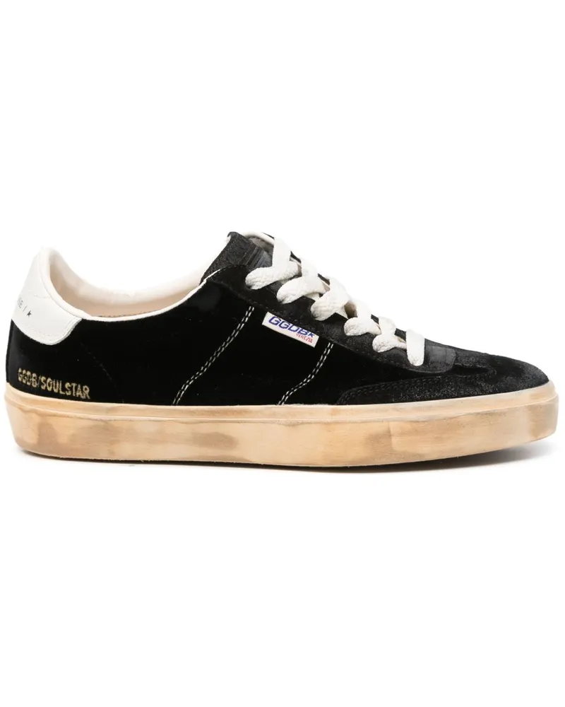 Golden Goose Golden Gänse Soul Star Star Suede Leder -Sneaker Black