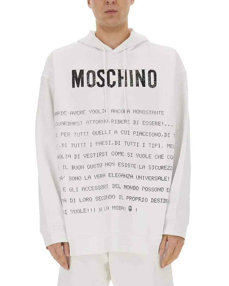 Moschino Archivnachricht" Hoodie White