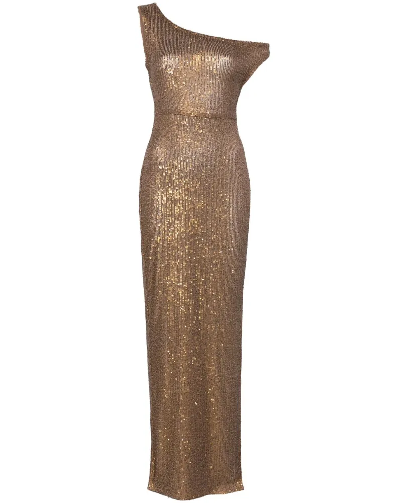 Norma Kamali langes Kleid Brown