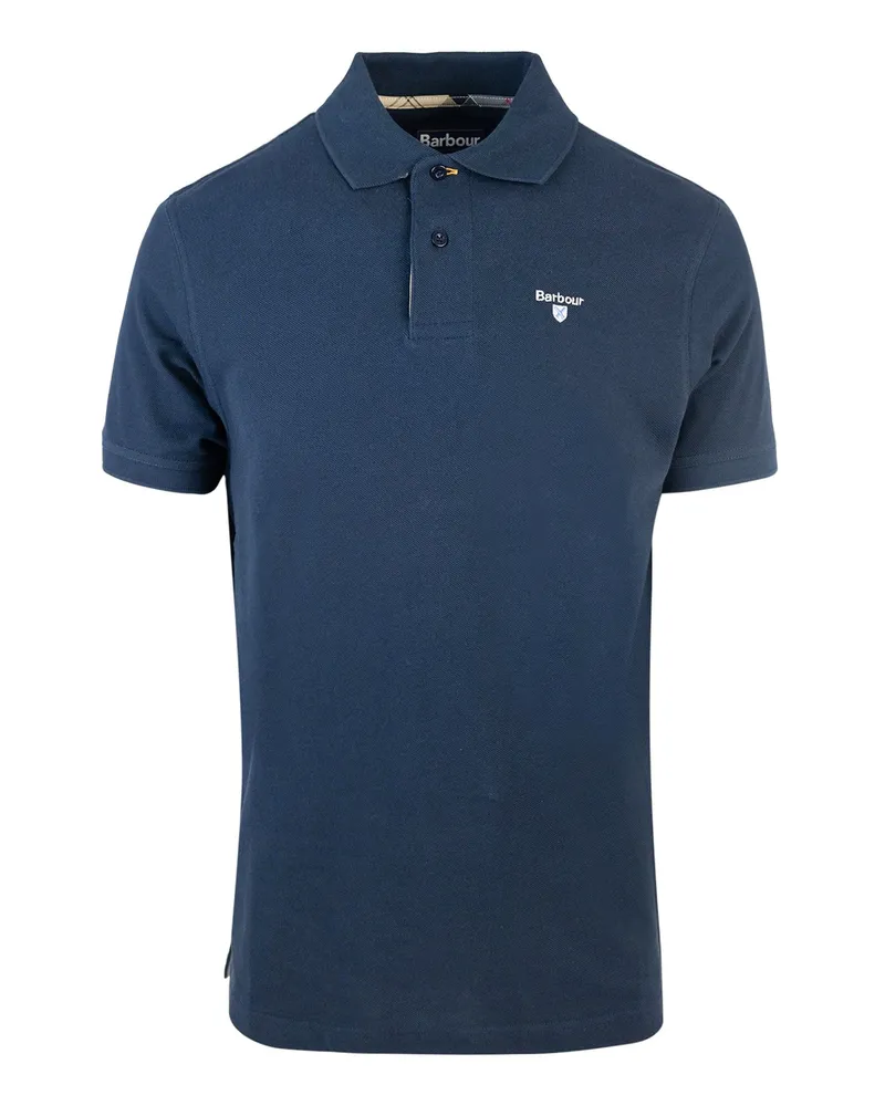Barbour Polo Piquet Blu Blue