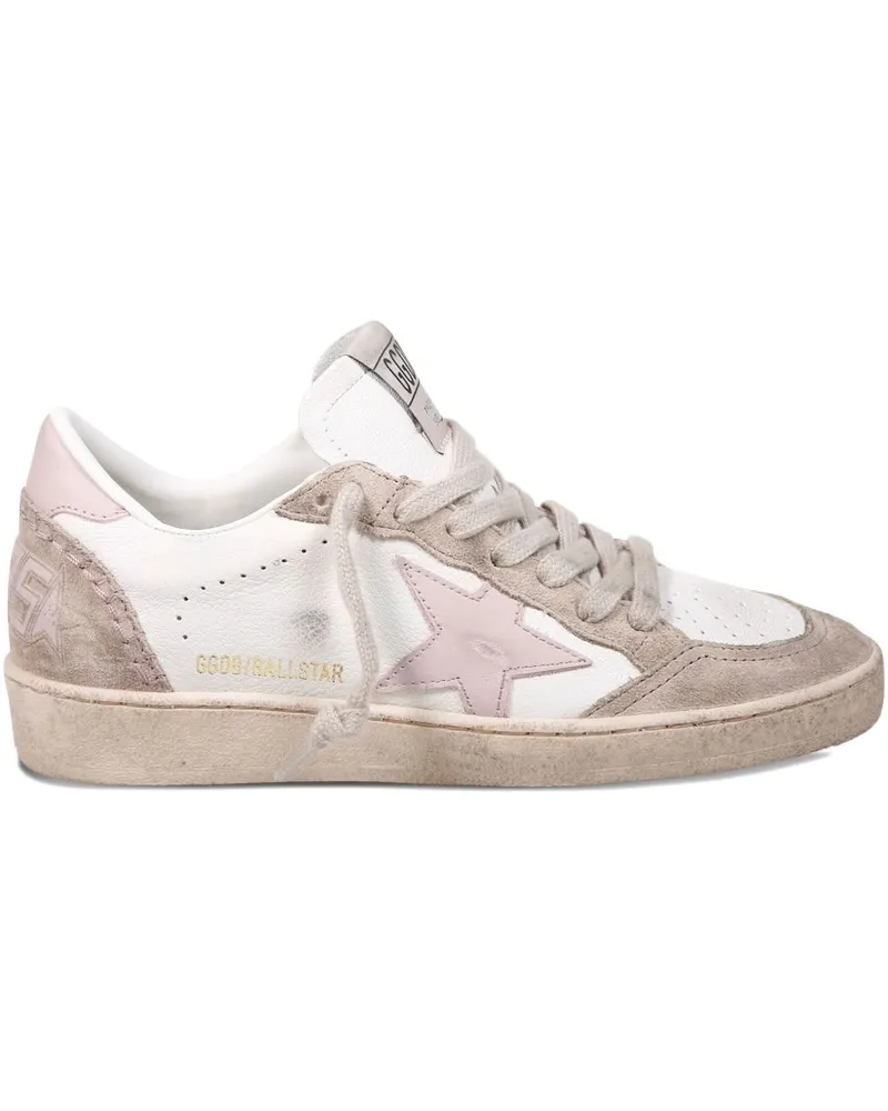 Golden Goose Golden Gänseballstar Leder -Turnschuhe Beige