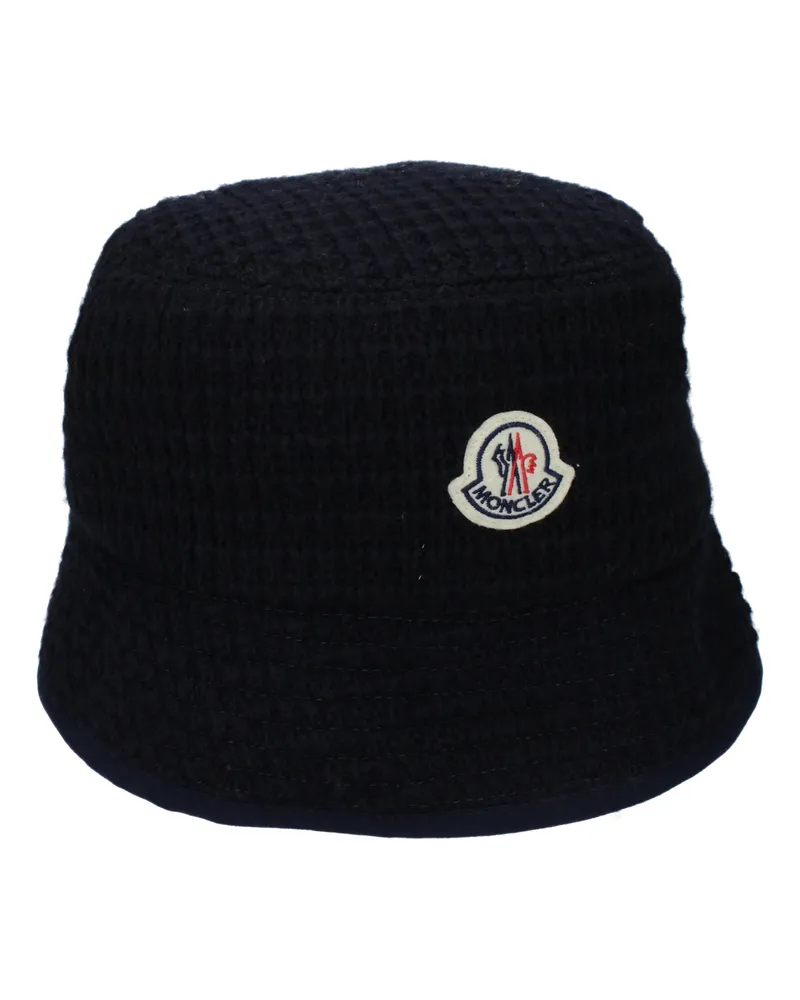 Moncler Herrens Mützen Schurwolle Blau/Dunkelblau -