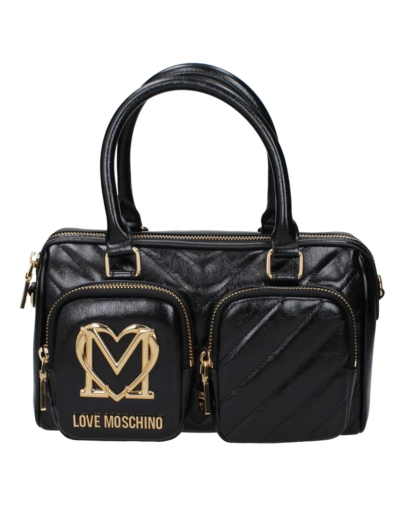 Moschino Damens Handtaschen Polyurethan Schwarz -