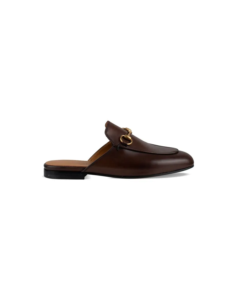 Gucci Princetown Pantoffeln Brown