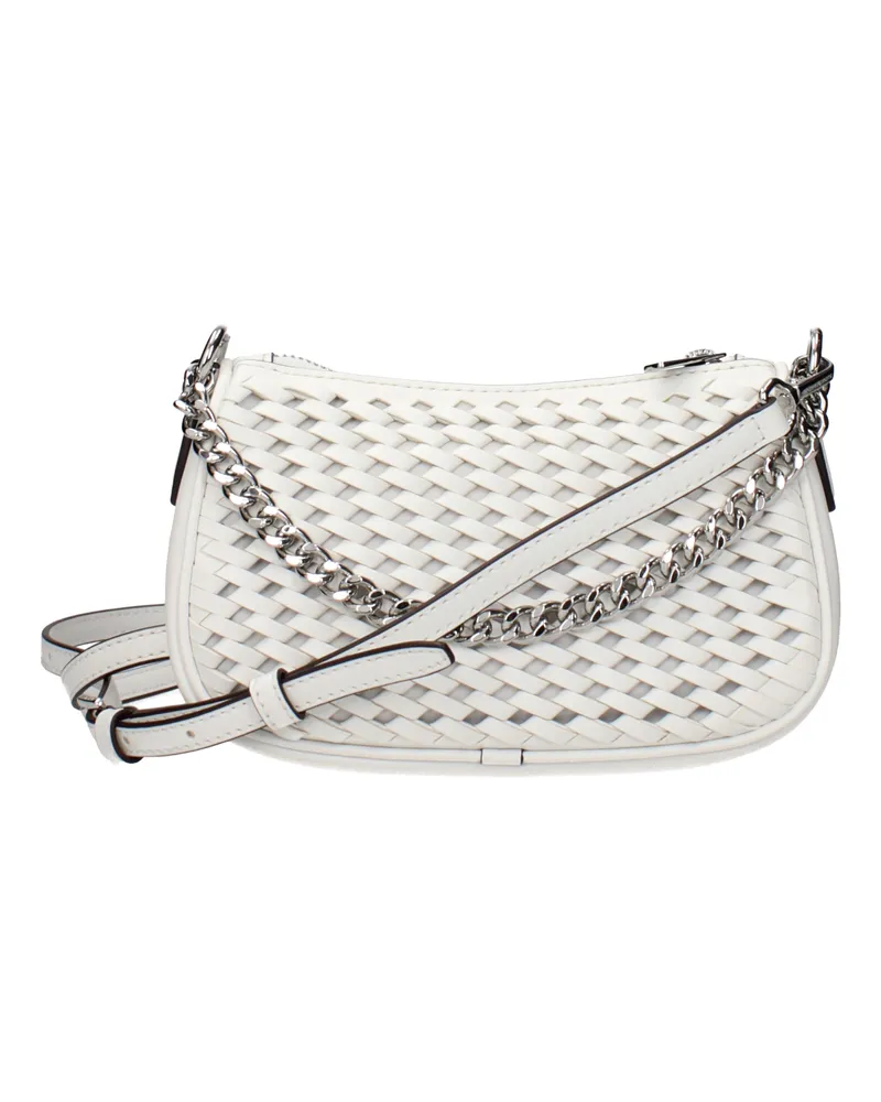 Michael Kors Carmela Damens Handtasche Weiß/Optisch Weißes Leder -