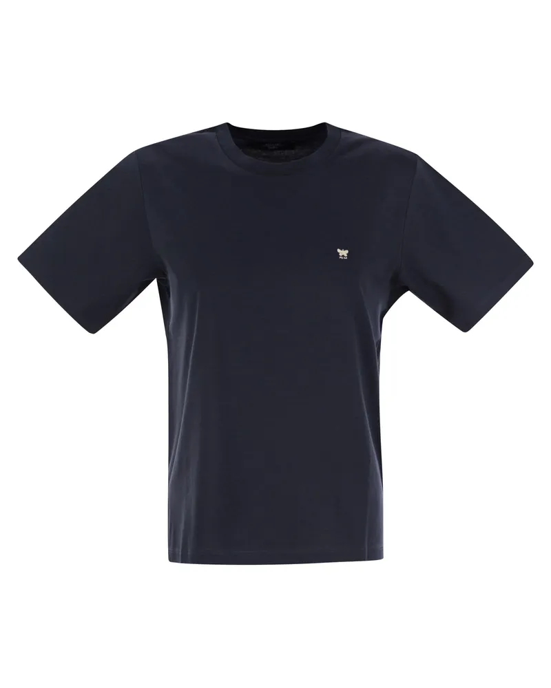 Max Mara Wochenend Max Mara Satrapo Crew Neck Trikot T -Shirt Blue
