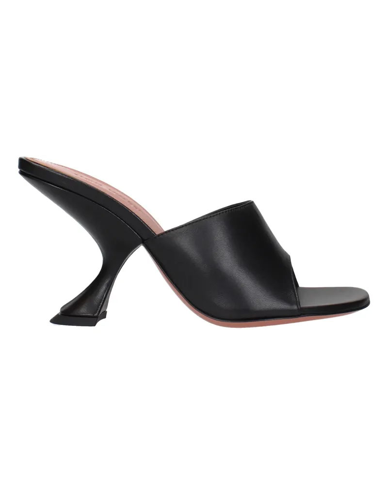 Amina Muaddi Taylor Sandalen Damens Leder Schwarz -