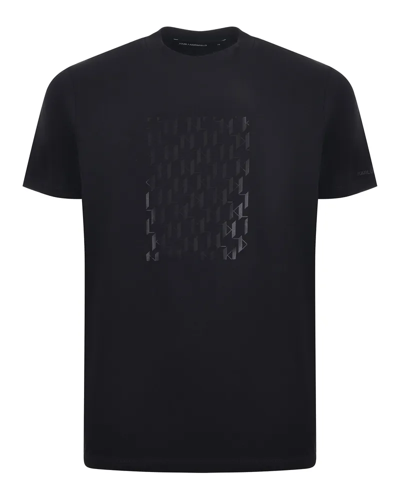 Karl Lagerfeld Stretch Cotton T -Shirt Black