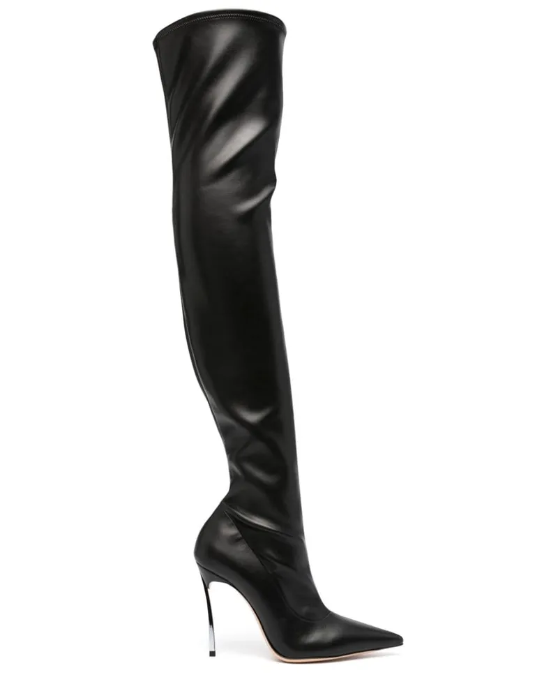Casadei Superblade Overknee-Stiefel Black