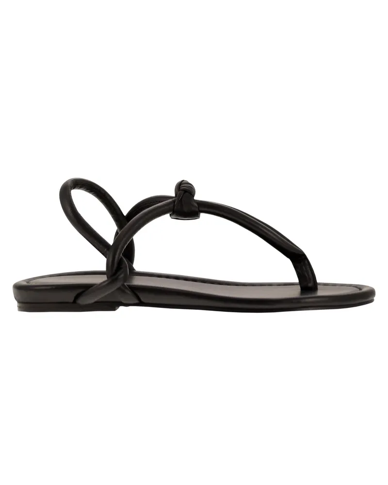 Fabiana Filippi Leder Flip Flops Schwarz
