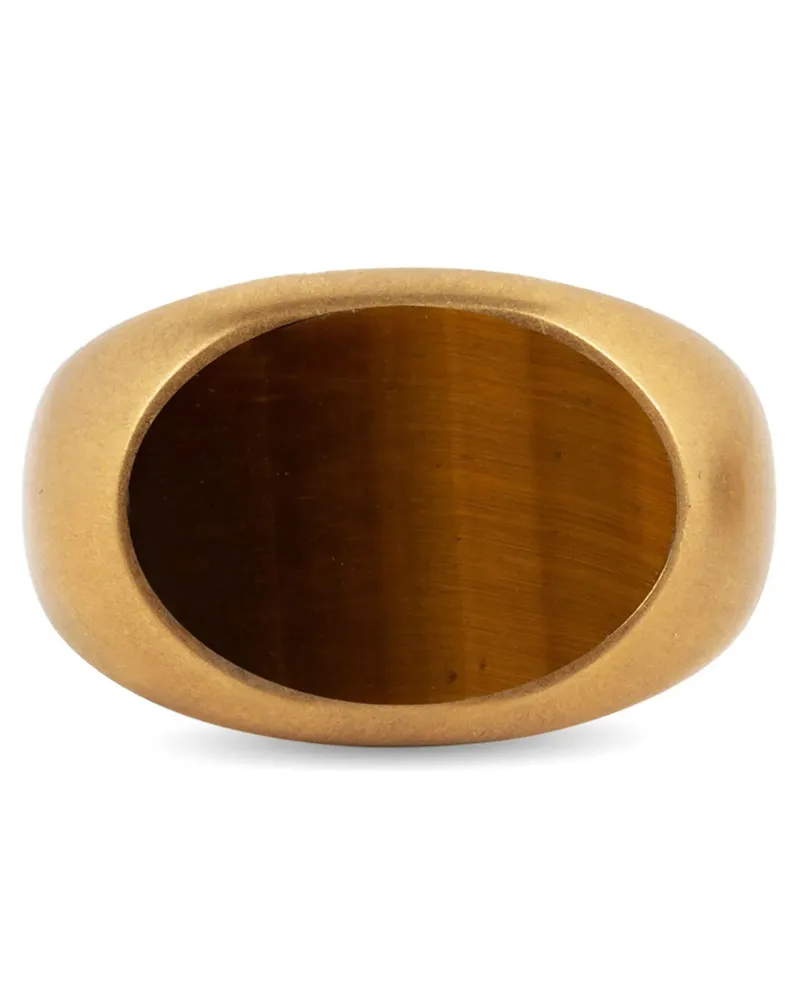 Dries van Noten Trocknen Van Note 'Stone Signet' Ring Gold