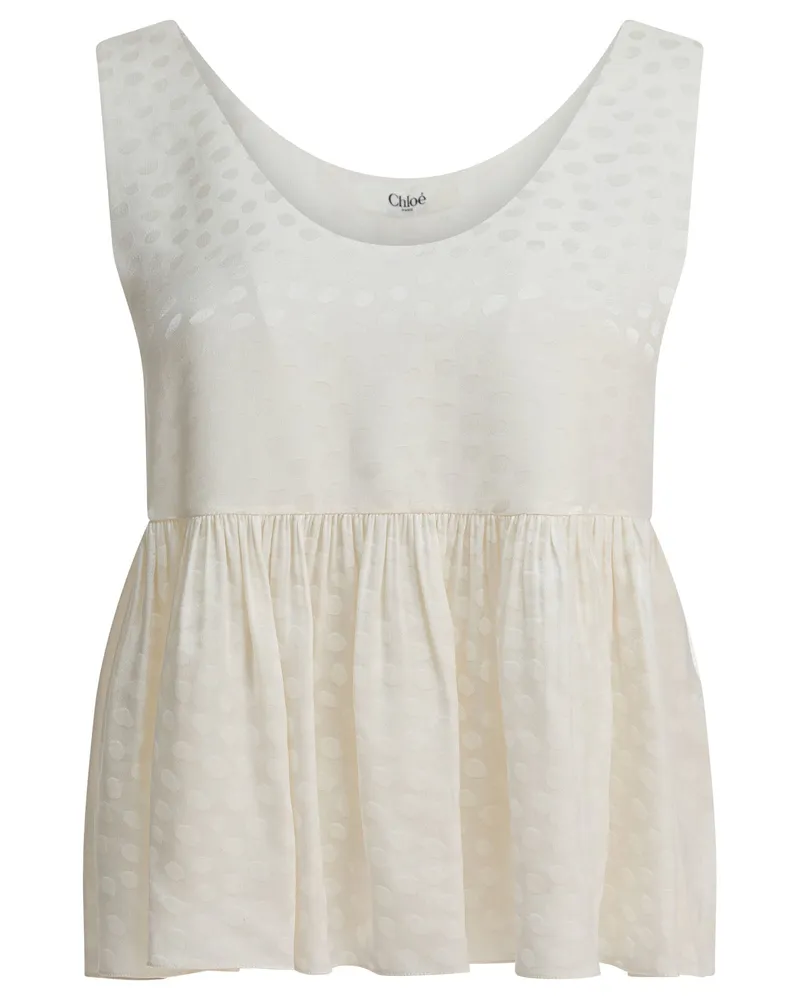 Chloé Schößchenoberteil aus -Seide White