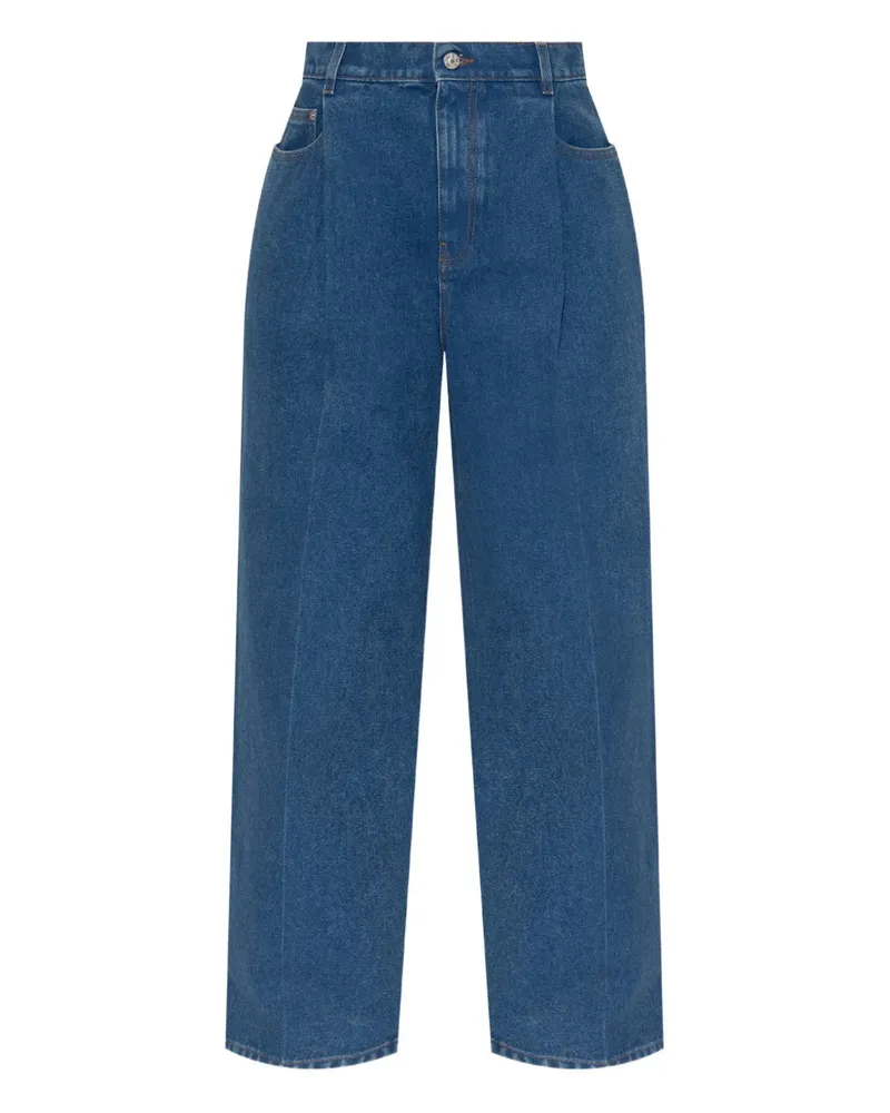 Marni Jeans mit Logo -Applikationen Ocean